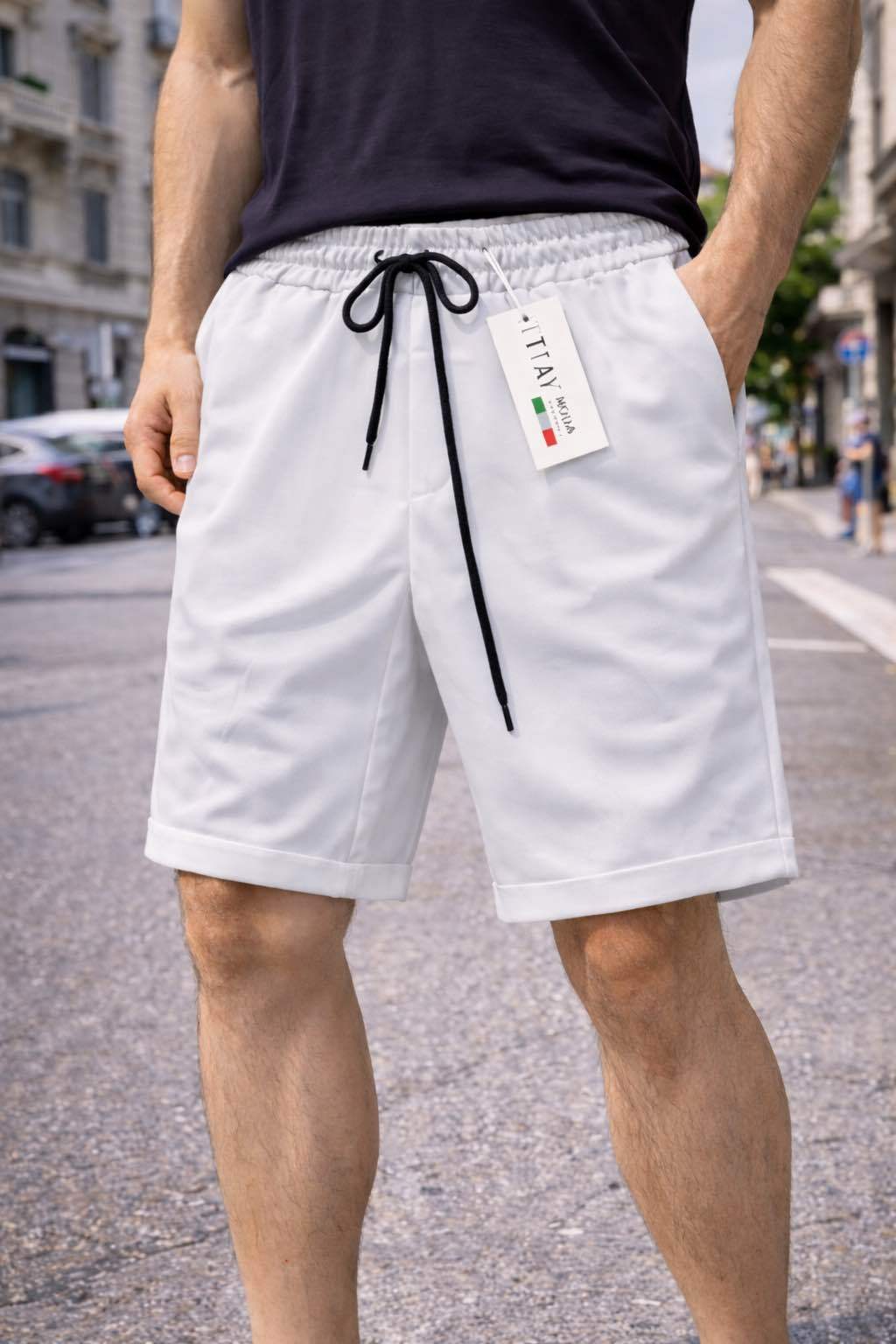 Bermuda Uomo con laccio 100% Cotone