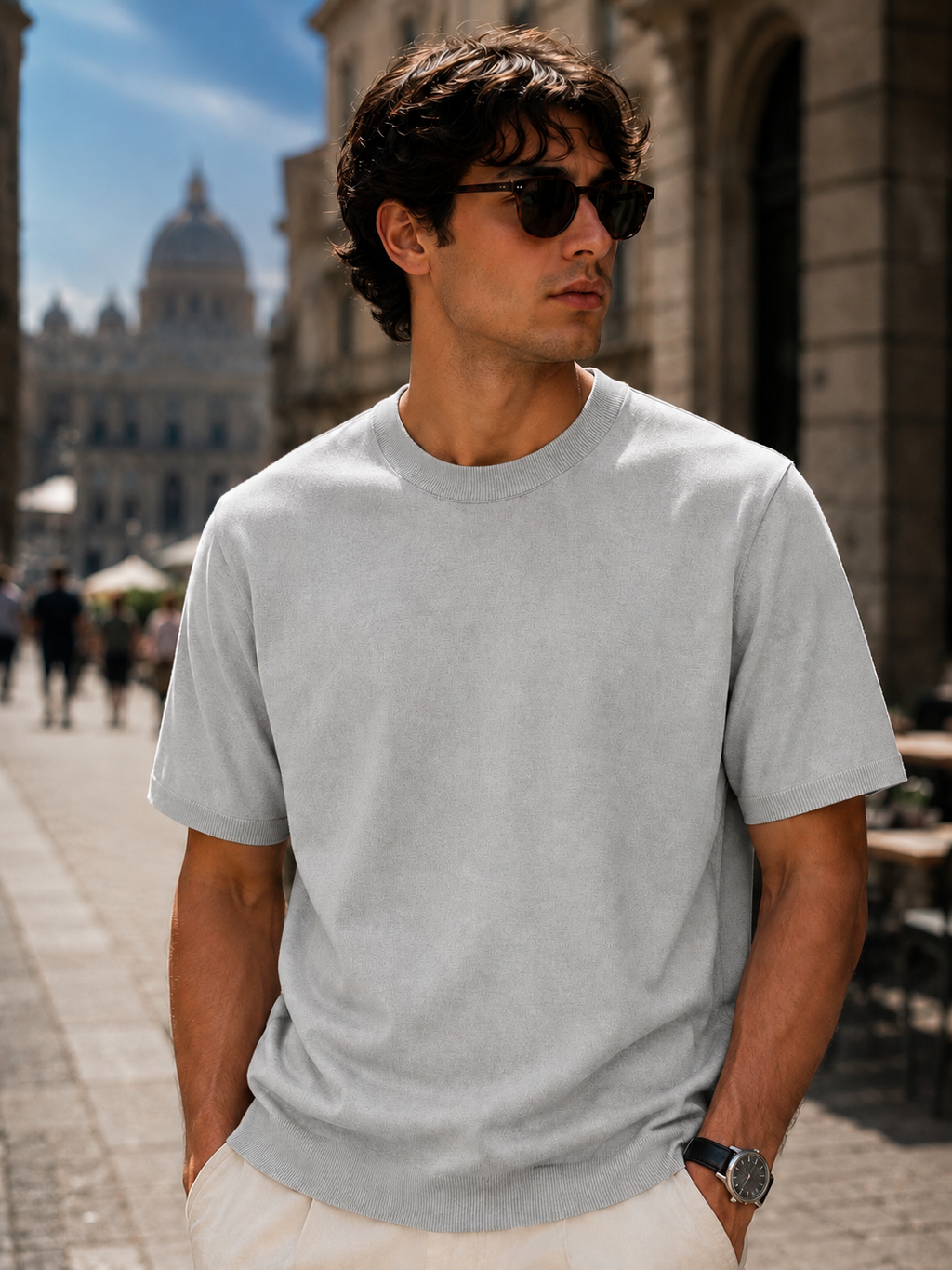 Maglia Girocollo in Filo Estivo 100% Cotone