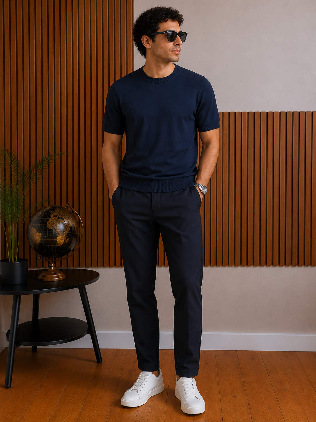 Maglia Girocollo in 100% Cotone Fiammato