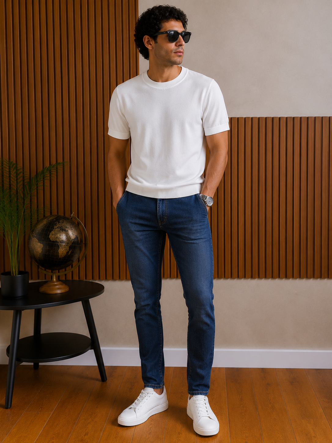 Maglia Girocollo in 100% Cotone Fiammato