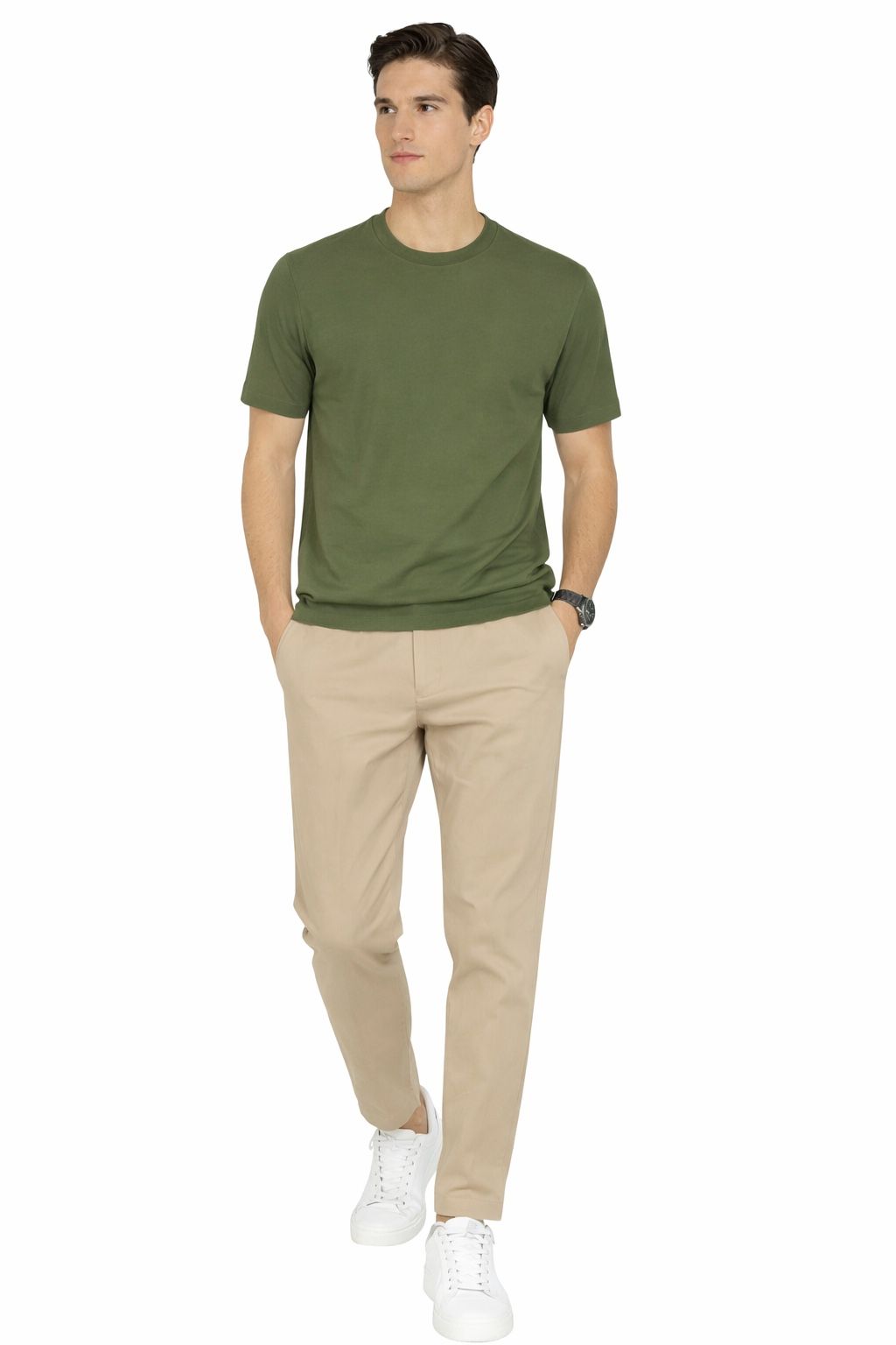 Maglia Girocollo in 100% Cotone Fiammato