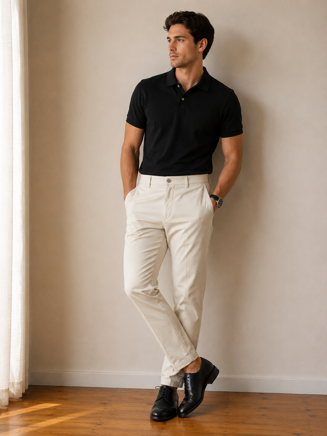 Pantalone “Portofino” 100% cotone estivo-No stiro