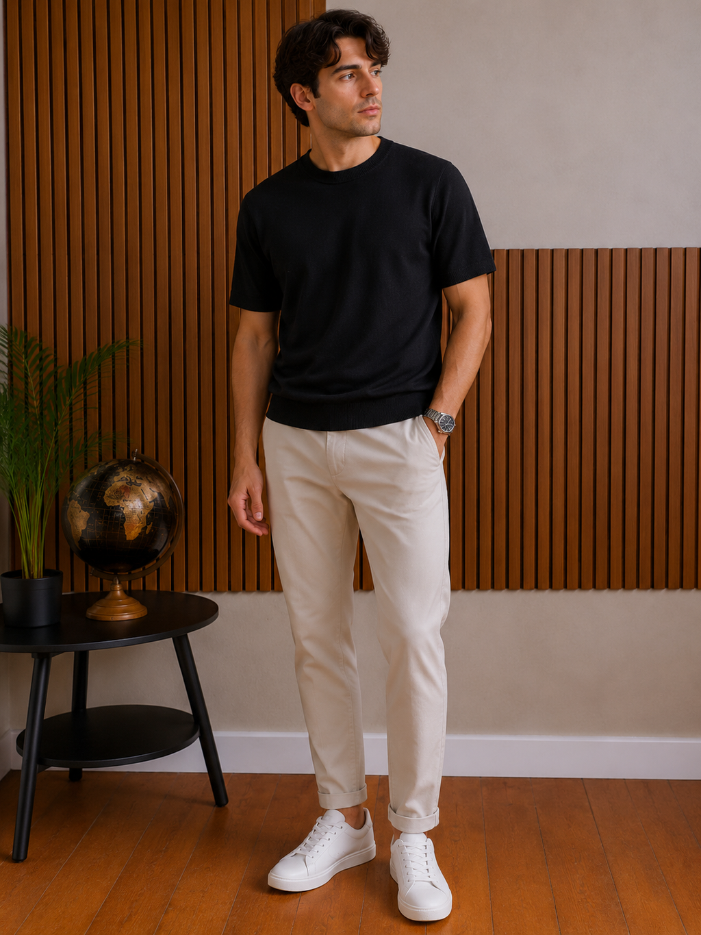 Maglia Girocollo in 100% Cotone Fiammato