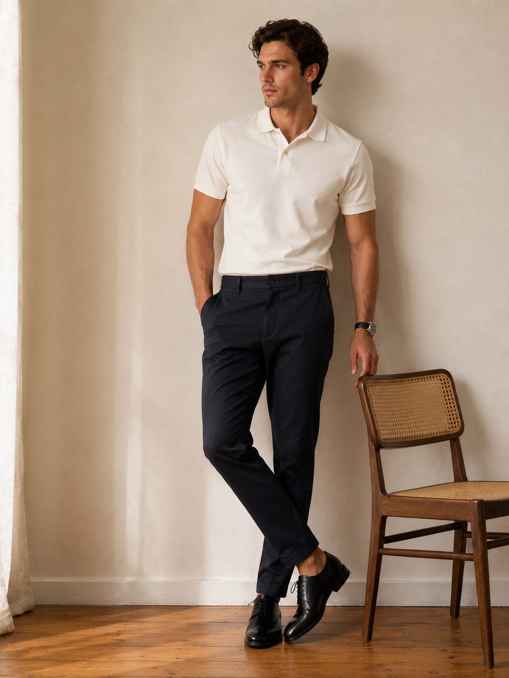 Pantalone “Portofino” 100% cotone estivo-No stiro