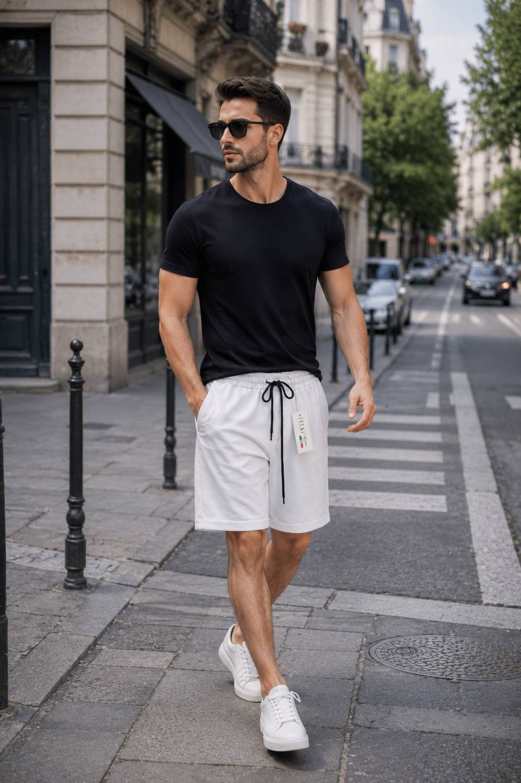 Bermuda Uomo con laccio 100% Cotone