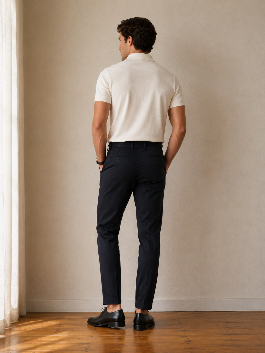 Pantalone “Portofino” 100% cotone estivo-No stiro