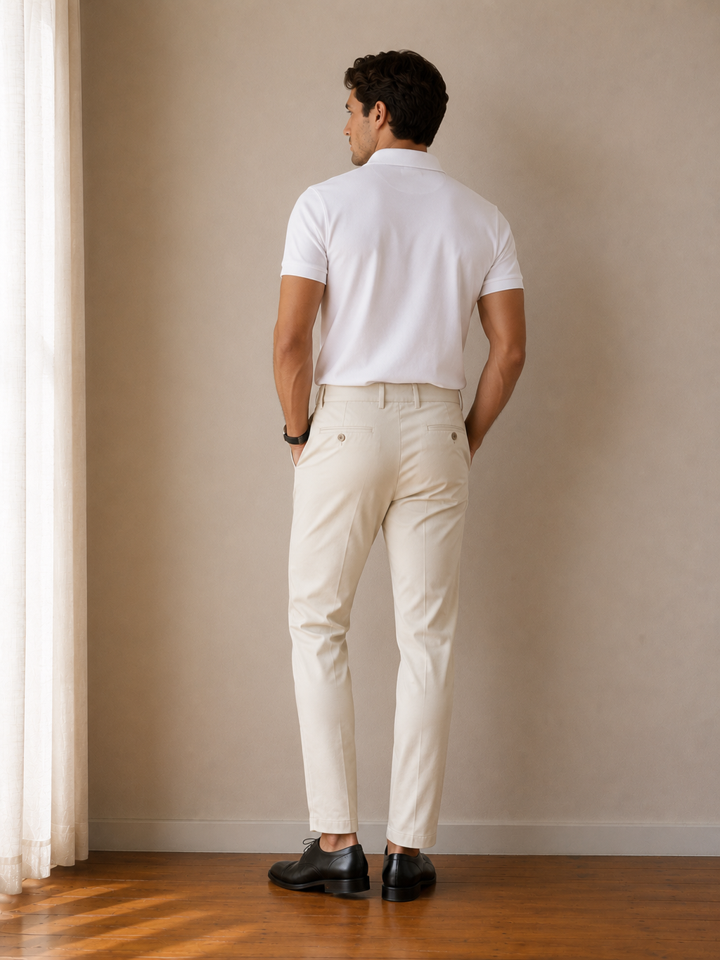 Pantalone “Portofino” 100% cotone estivo-No stiro